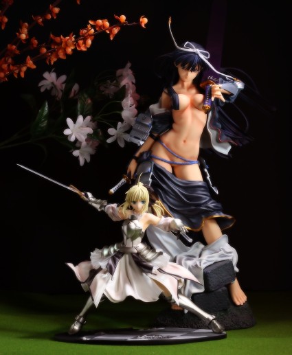 Volks Uesugi Kenshin and Good Smile Company Saber Lily Size Comparison