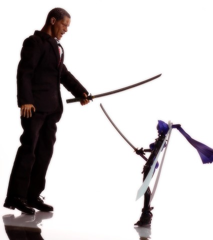 Meiya Mitsurugi throwing down with Barack Obama